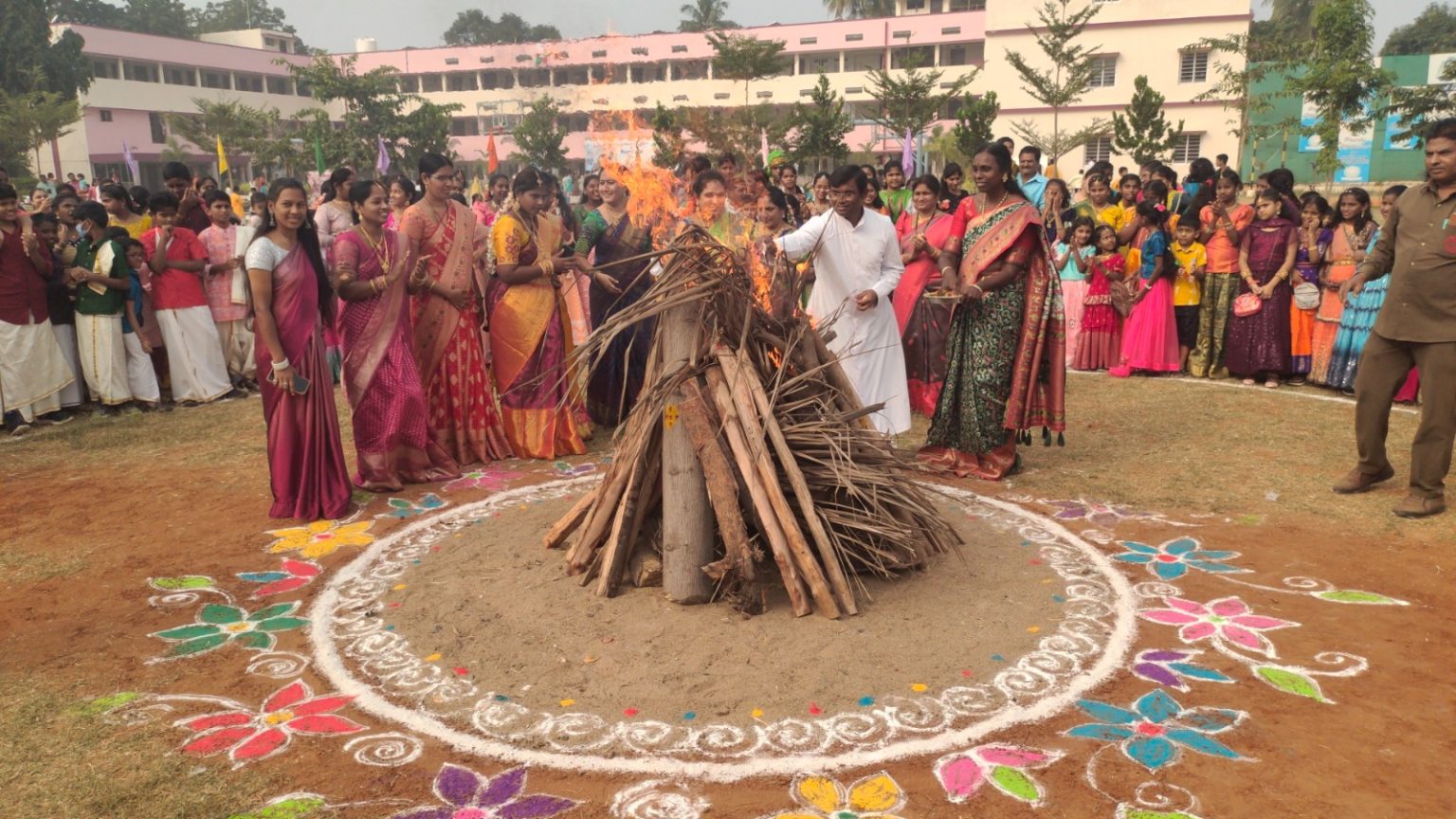 Sankranti Celebration at Don Bosco CBSE school Gunadala  January 29, 2024